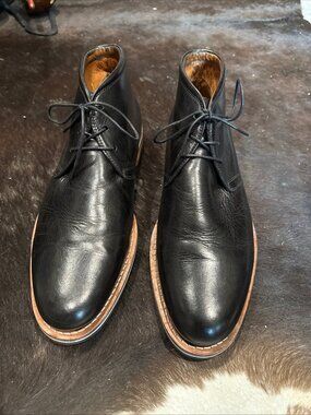 Helm Chukka Boots Men's The Hynes Whiskey Black Leather Lace Up Mid Top Size 13M